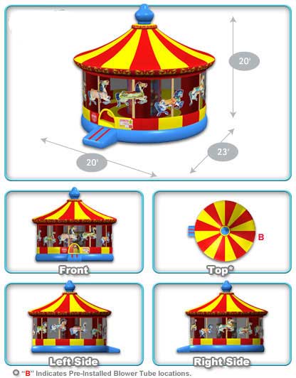 carousel bounce house