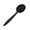 black plastic spoons
