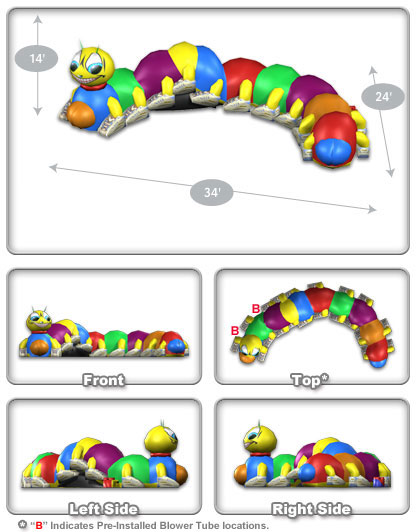 worm tunnel inflatable