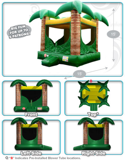 palm tree bounce house