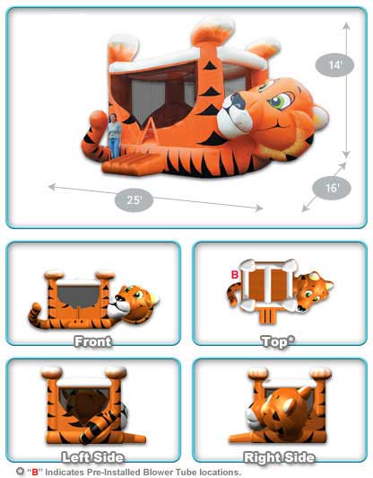 Inflatable Tiger Belly Bouncer
