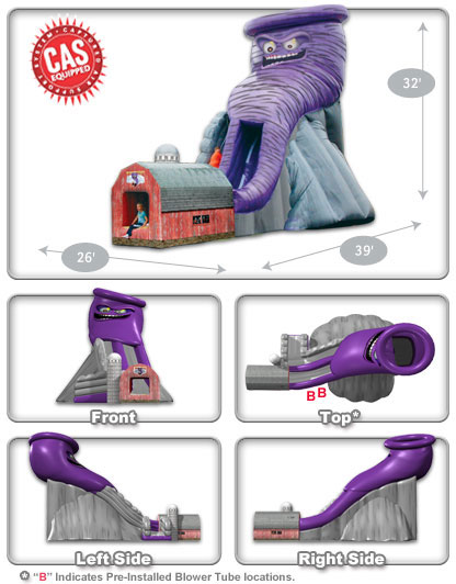 tornado slide inflatable